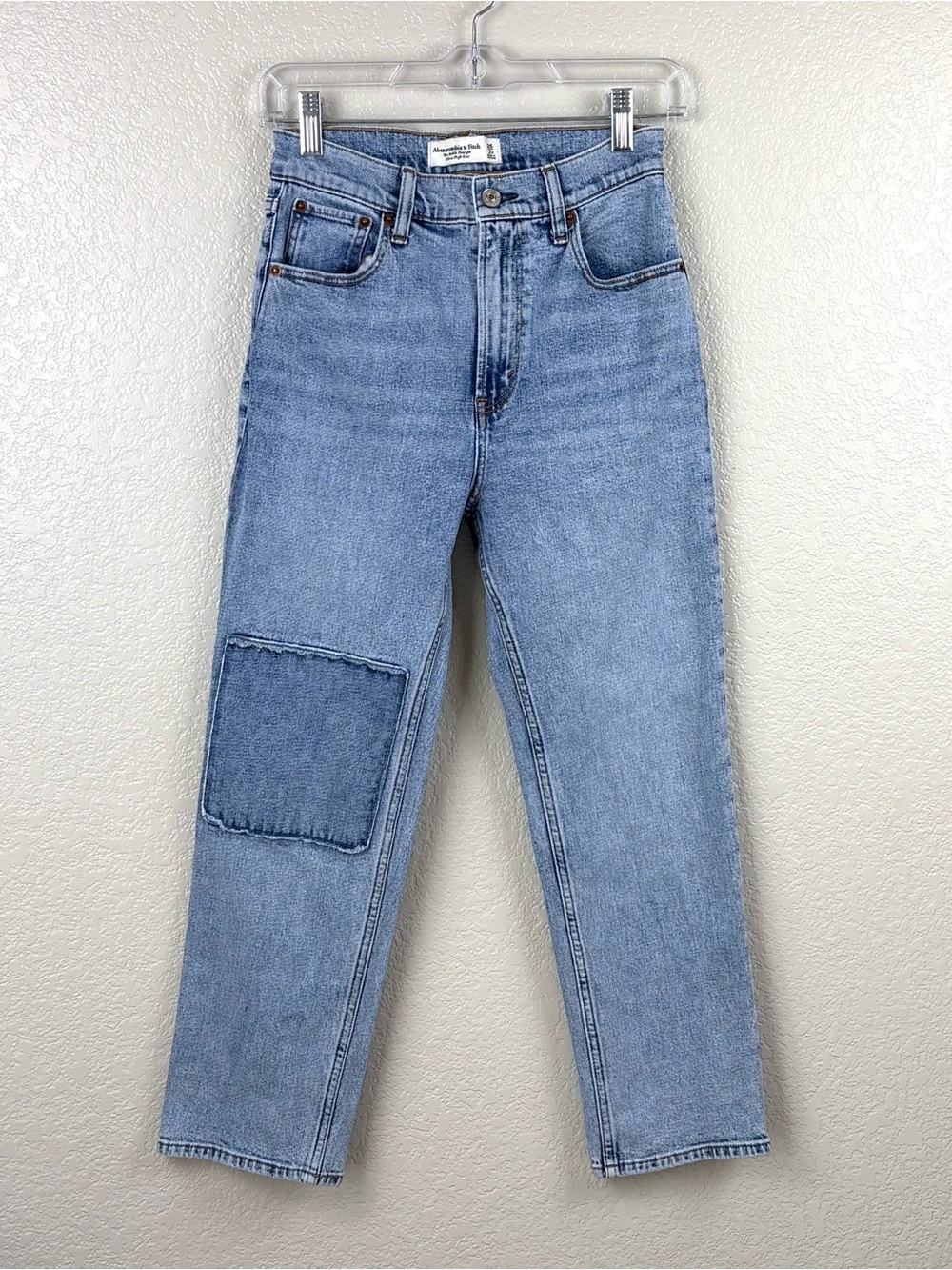 A&F Ultra High Rise Ankle Straight Jeans
